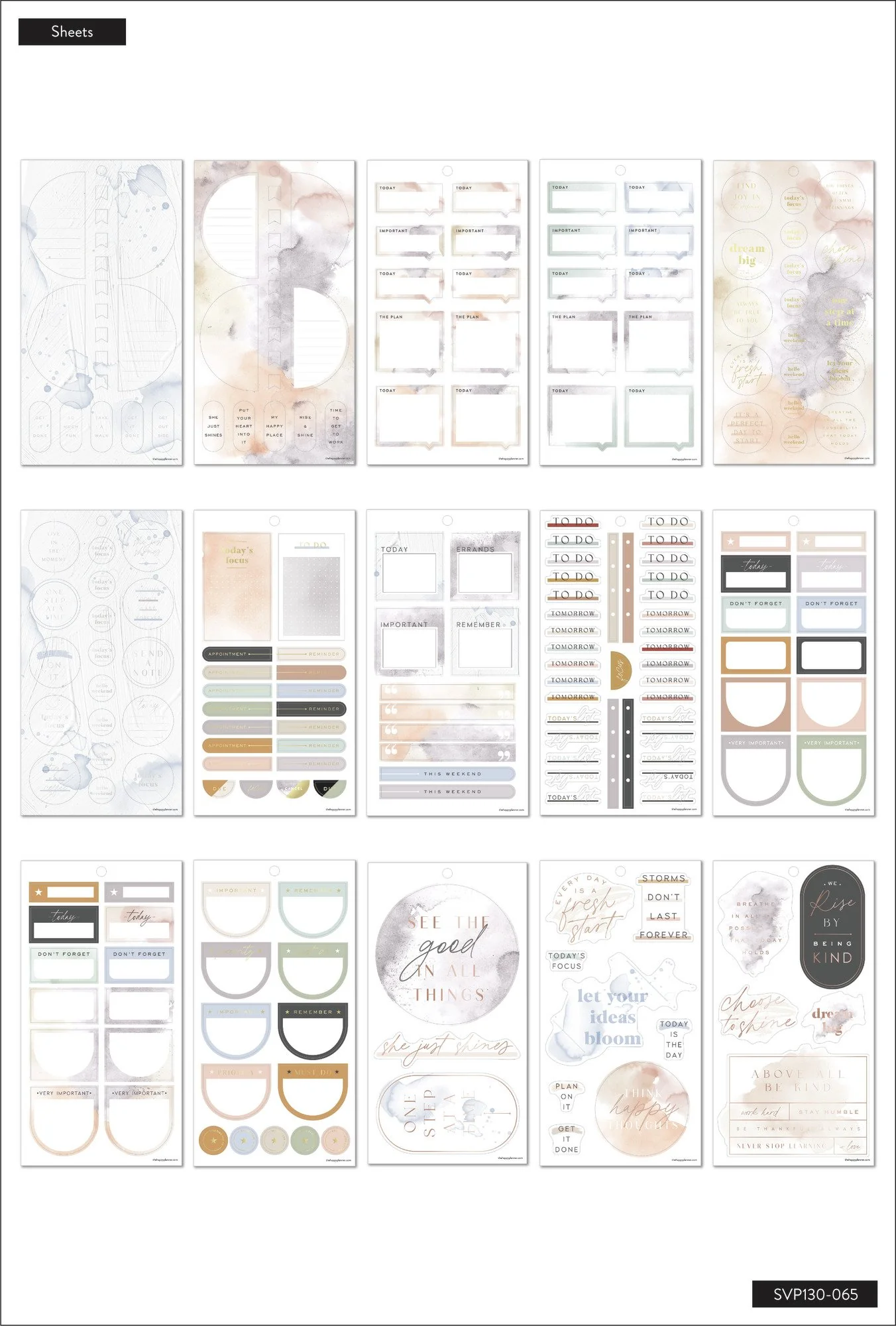 Value Pack Stickers - Neutral Watercolors - Big - Image 5