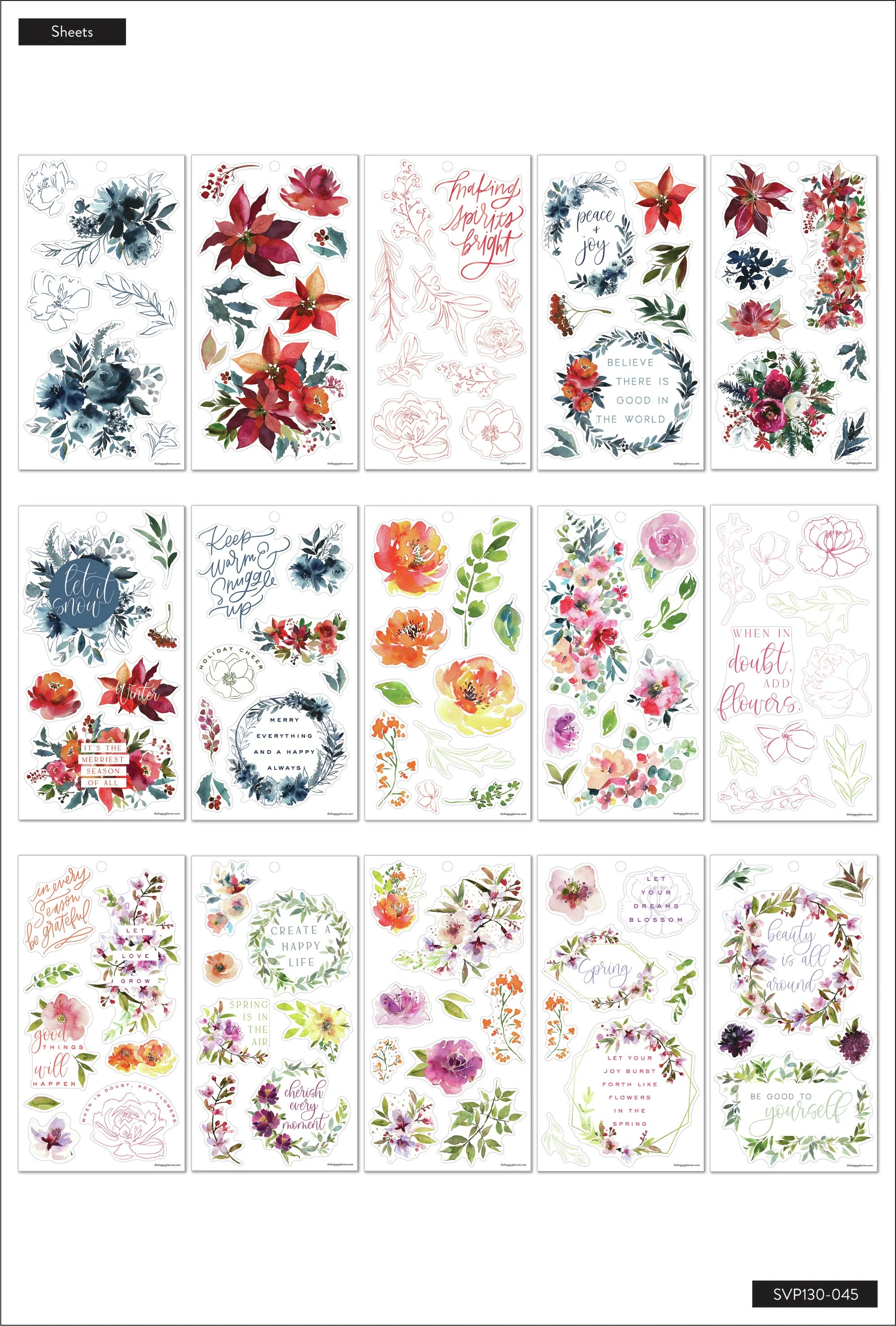 Value Pack Stickers - Seasonal Florals - Image 5