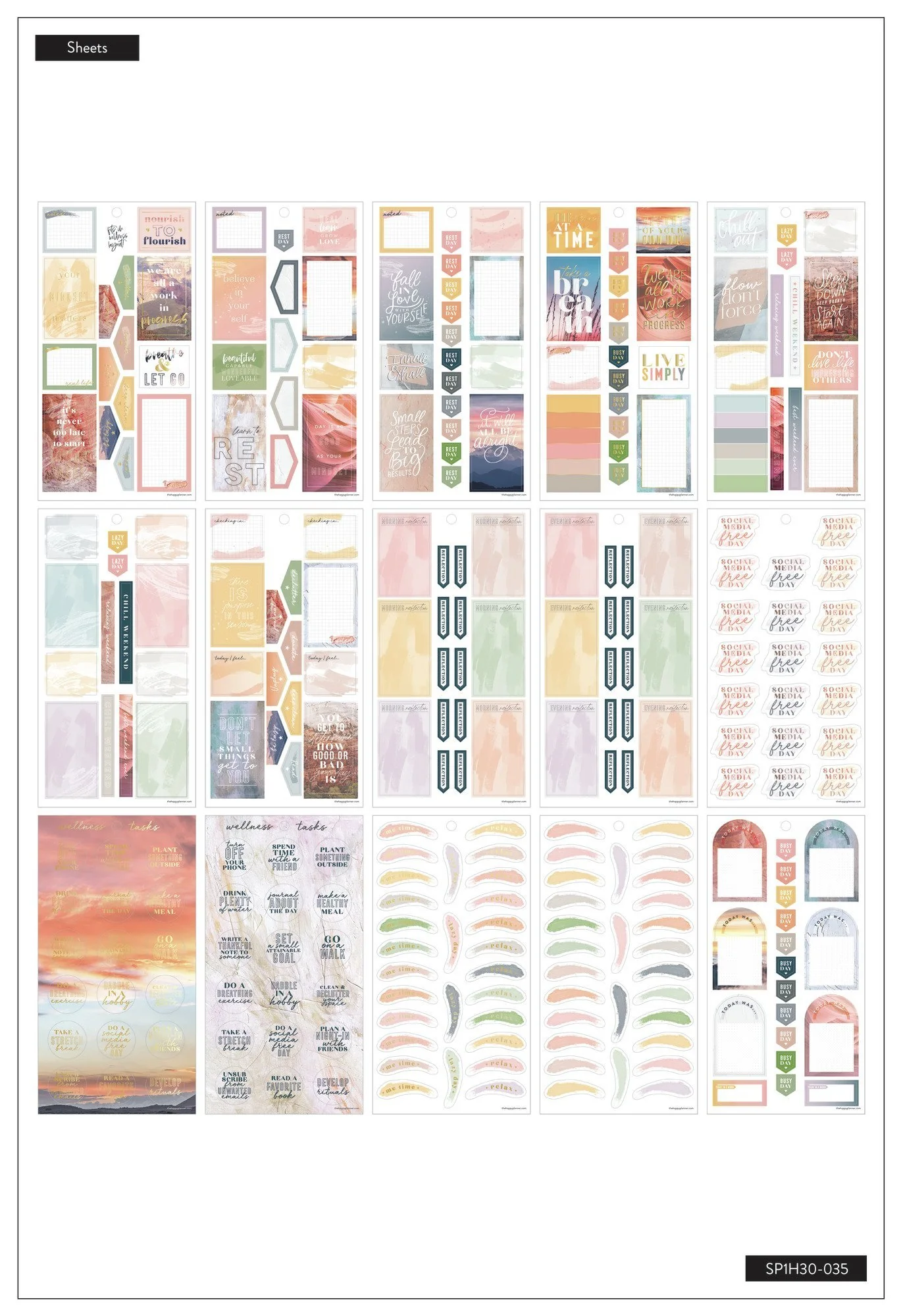 Value Pack Stickers - Wellness Planning - Image 2