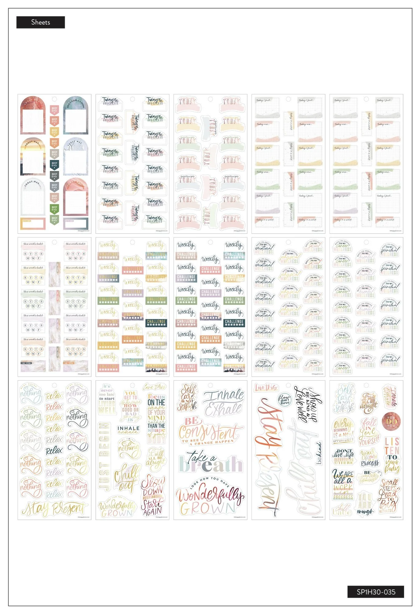 Value Pack Stickers - Wellness Planning - Image 3