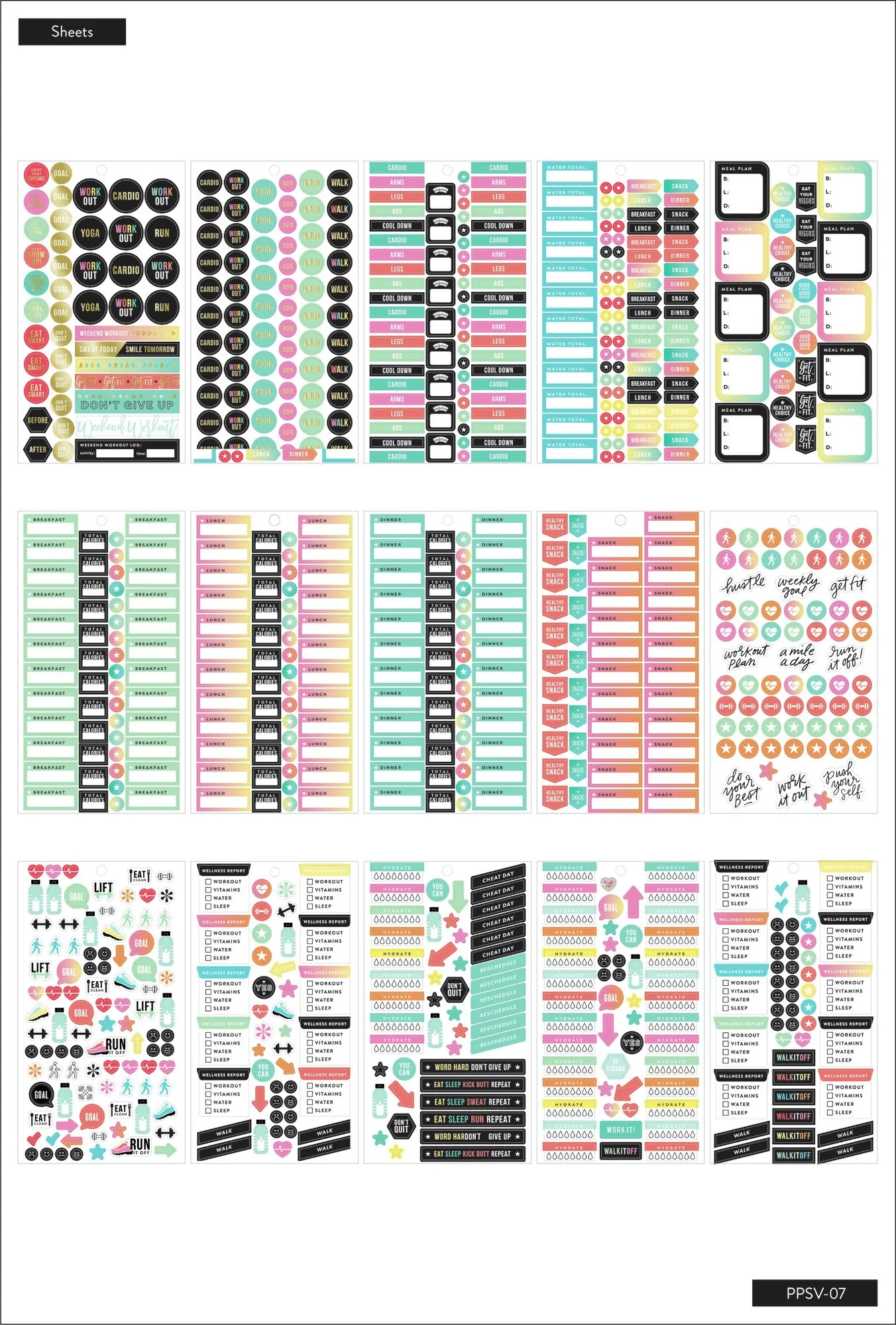 Value Pack Stickers - Work It Out - Image 2