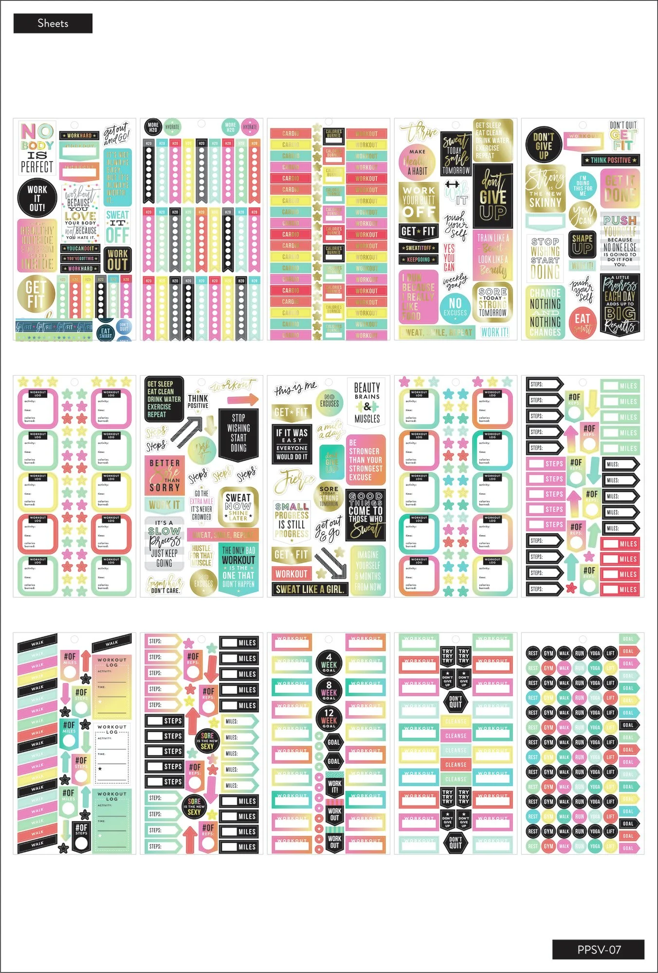 Value Pack Stickers - Work It Out - Image 3