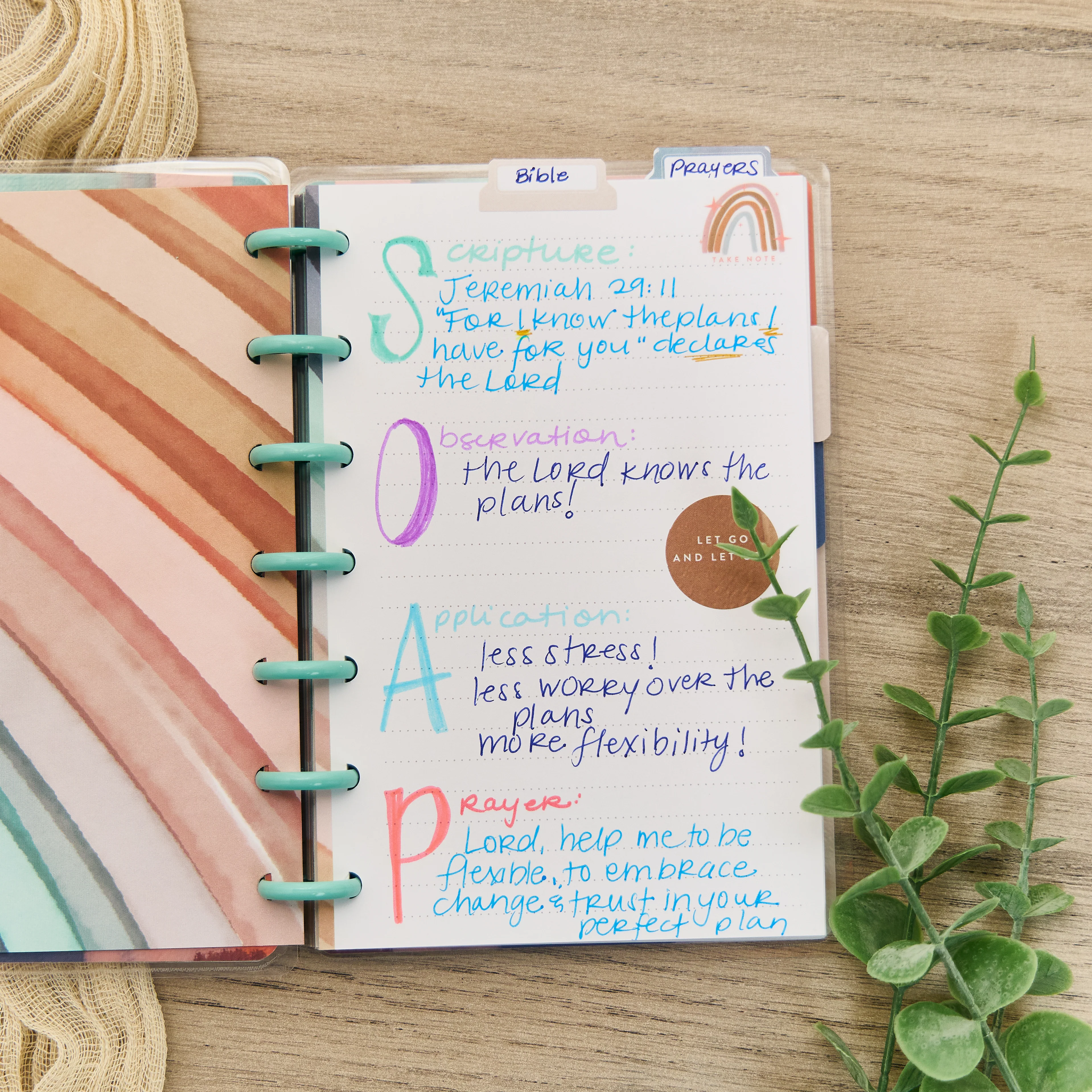 Watercolor Grace Faith - Dotted Lined Mini Notebook - 60 Sheets - Image 4