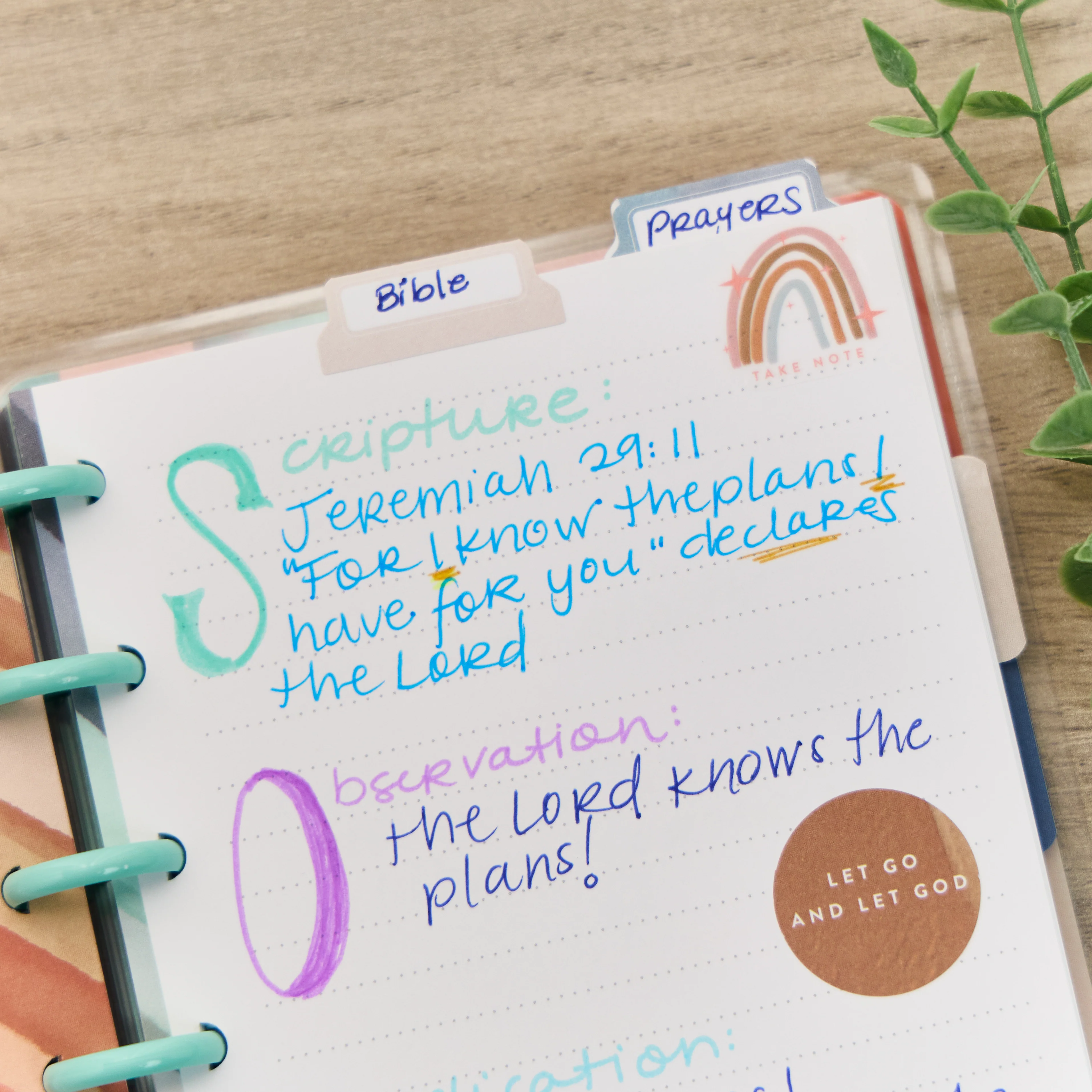 Watercolor Grace Faith - Dotted Lined Mini Notebook - 60 Sheets - Image 5