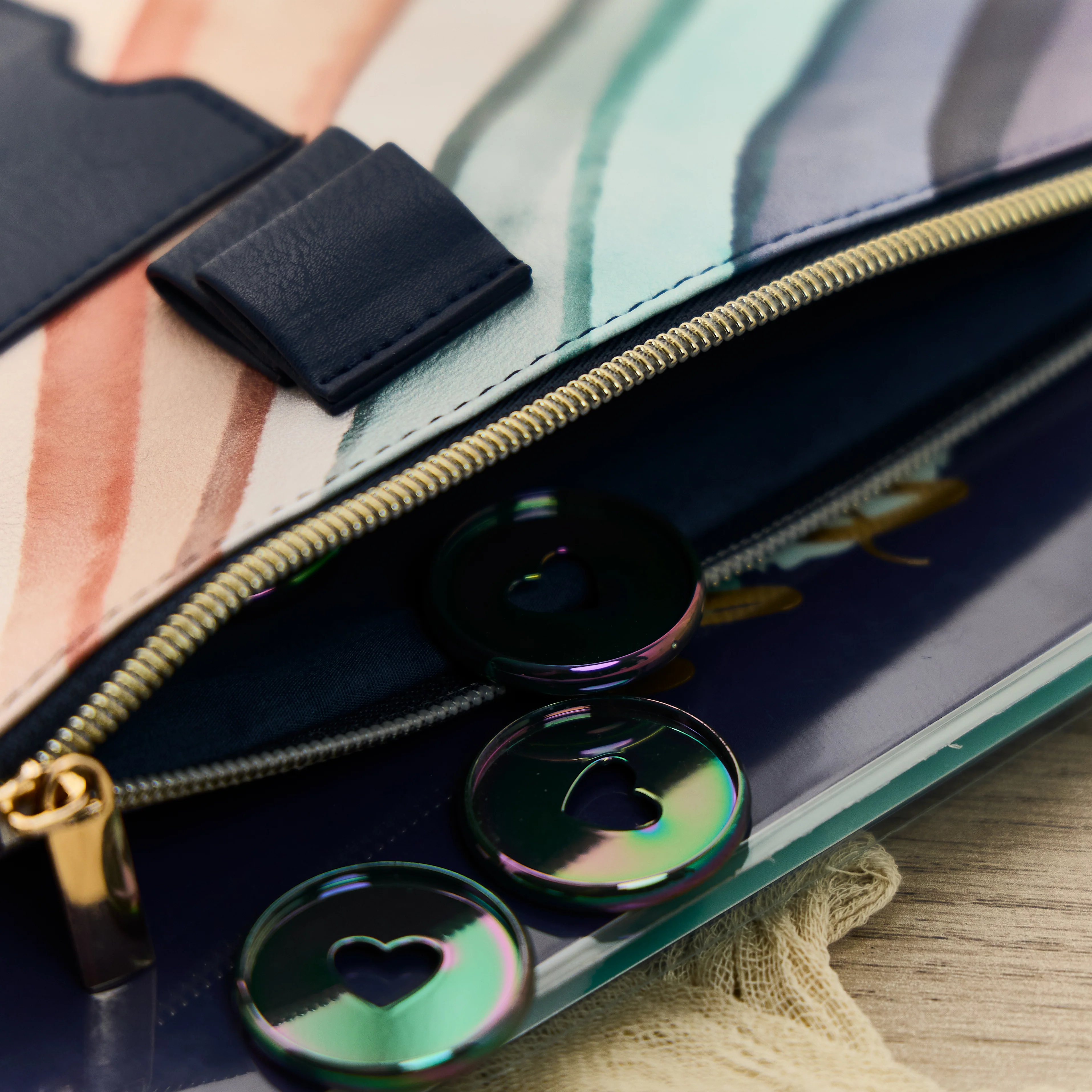 Watercolor Grace Faith - Classic Zip Pouch with Pen Loop - Image 8
