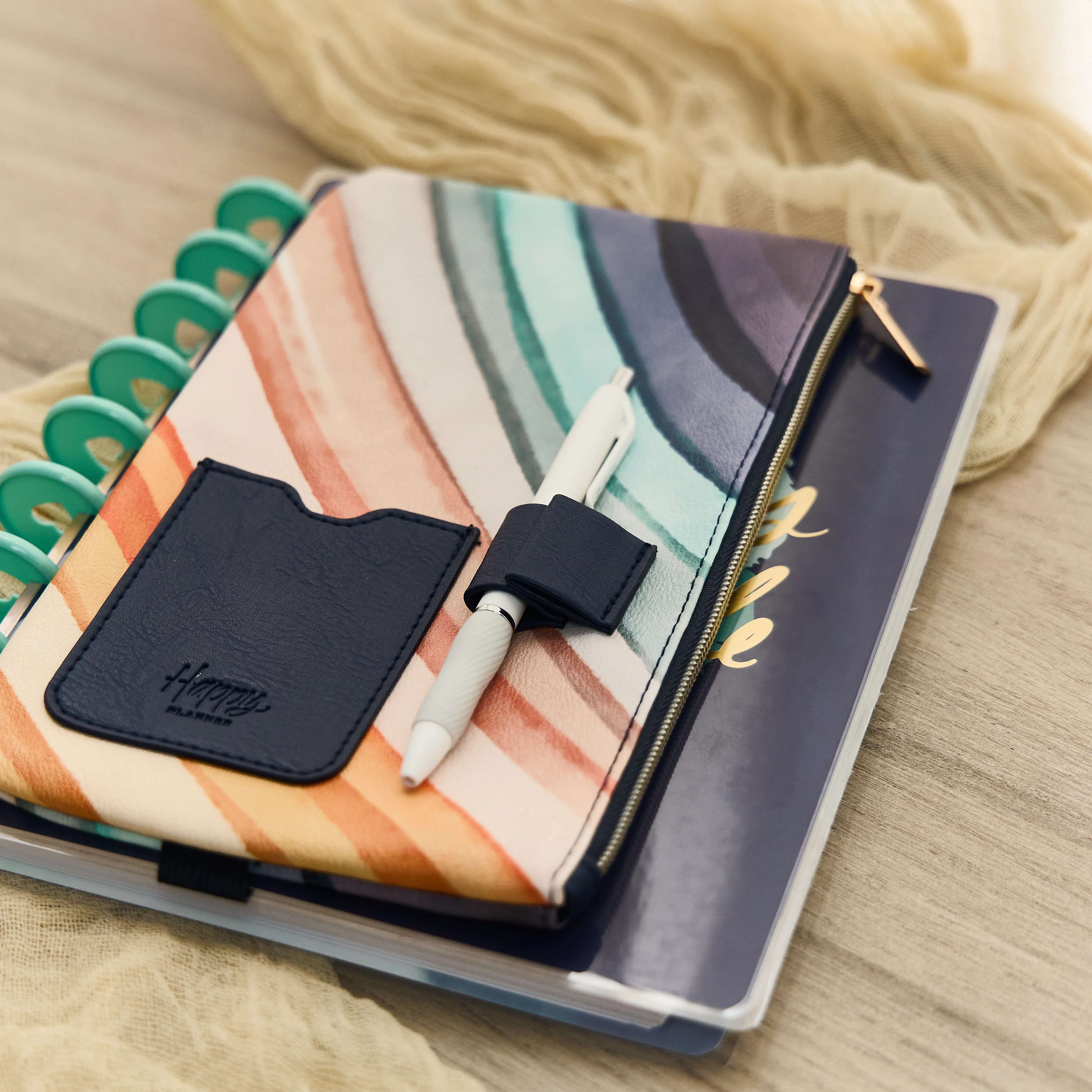 Watercolor Grace Faith - Classic Zip Pouch with Pen Loop - Image 9