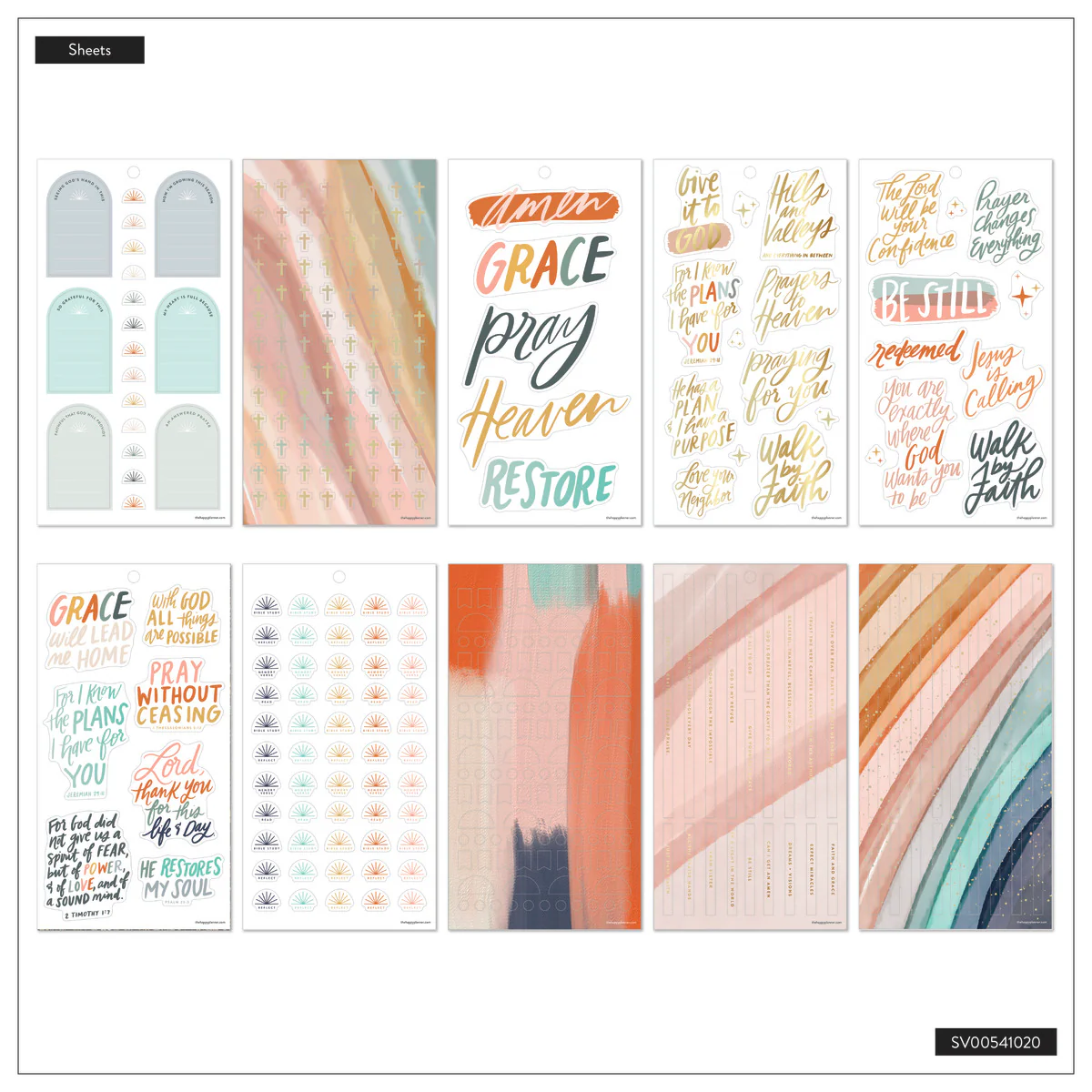 Watercolor Grace Faith - Value Pack Stickers - Image 11