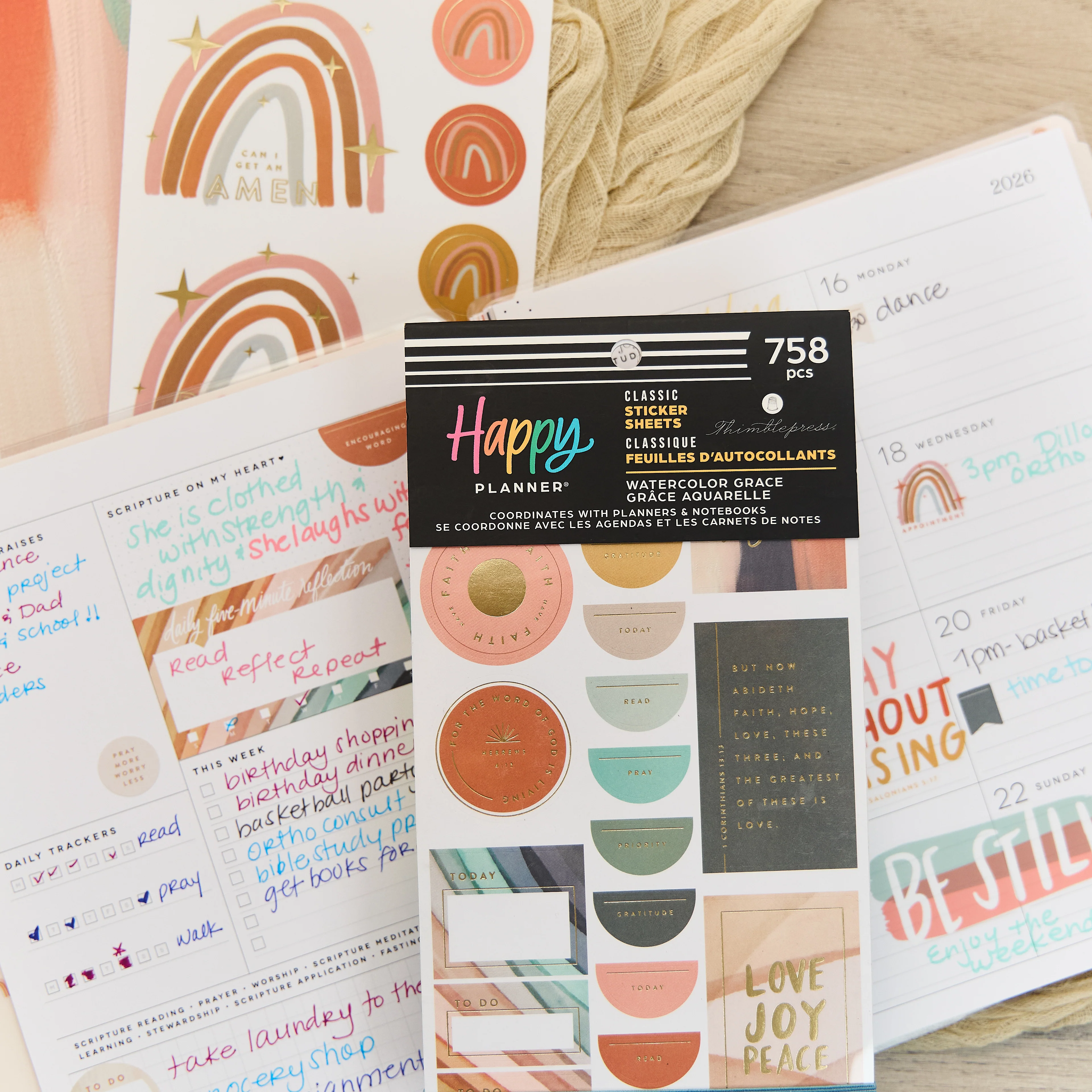 Watercolor Grace Faith - Value Pack Stickers - Image 2