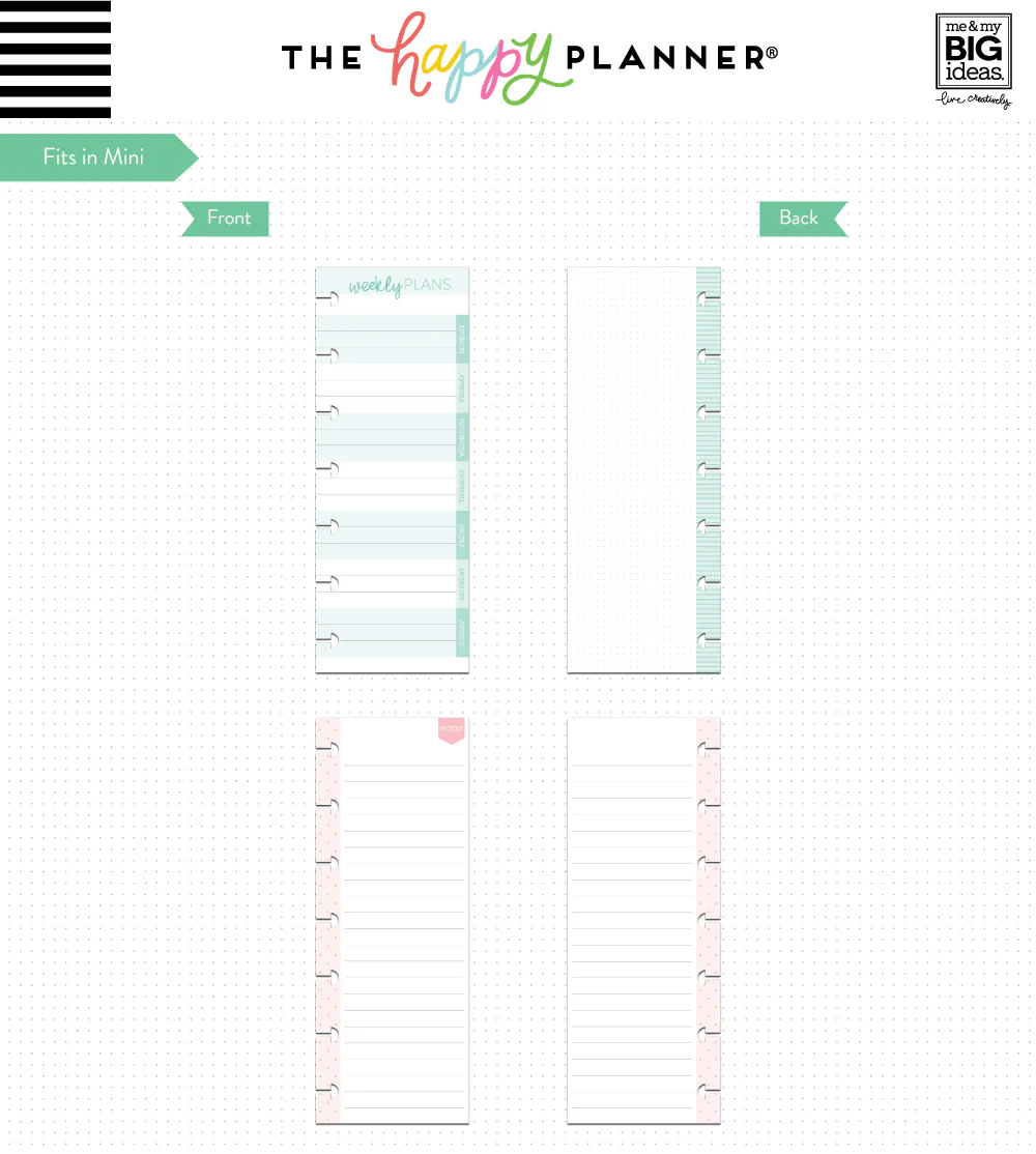 Weekly Notes - Half Sheet - Mini - Image 2