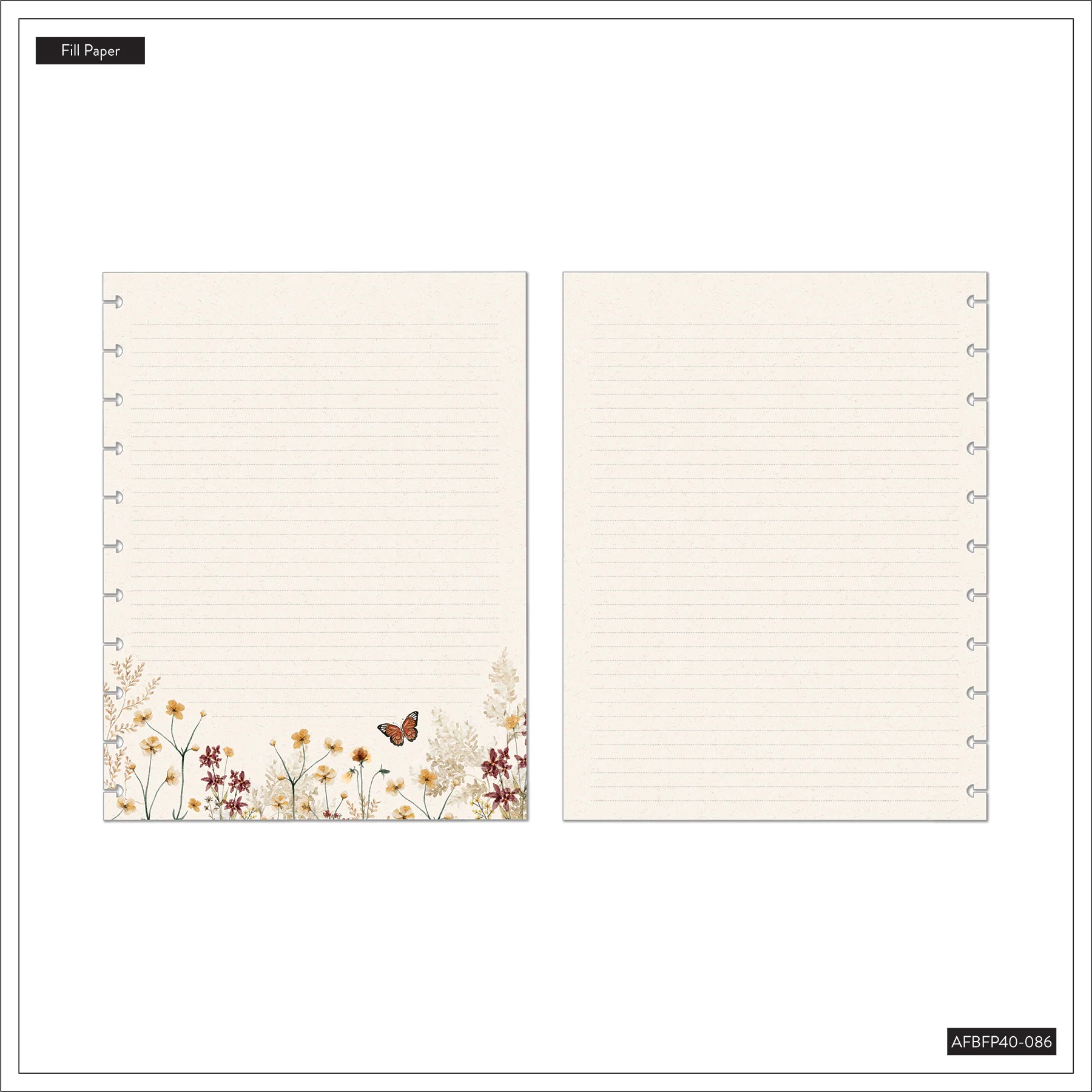 Wild Fields - Dotted Lined Big Filler Paper - 40 Sheets - Image 3