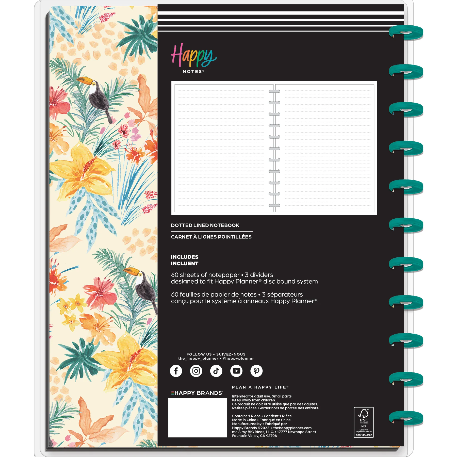 Wild Jungle - Dotted Lined Big Notebook - 60 Sheets - Image 8