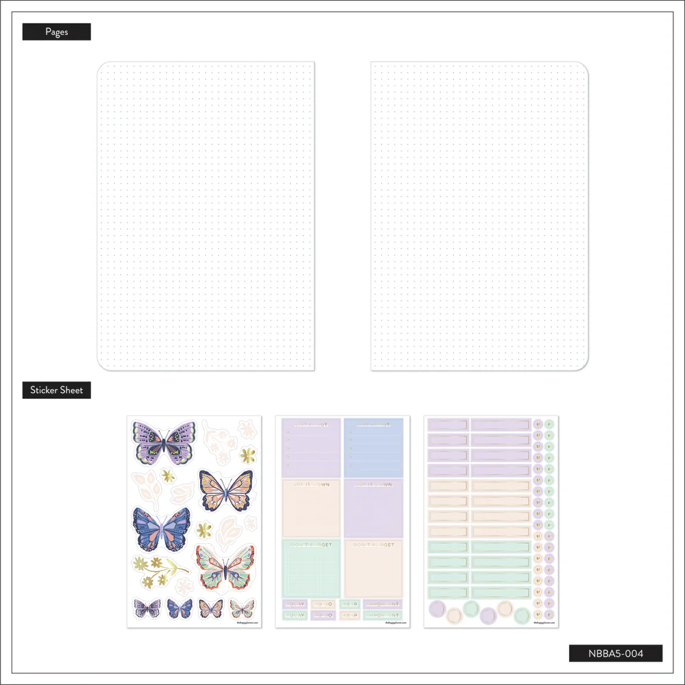 Winged Beauty - Bullet Dot Grid Happy Journal® - 80 Sheets - 160gsm Paper - Image 8