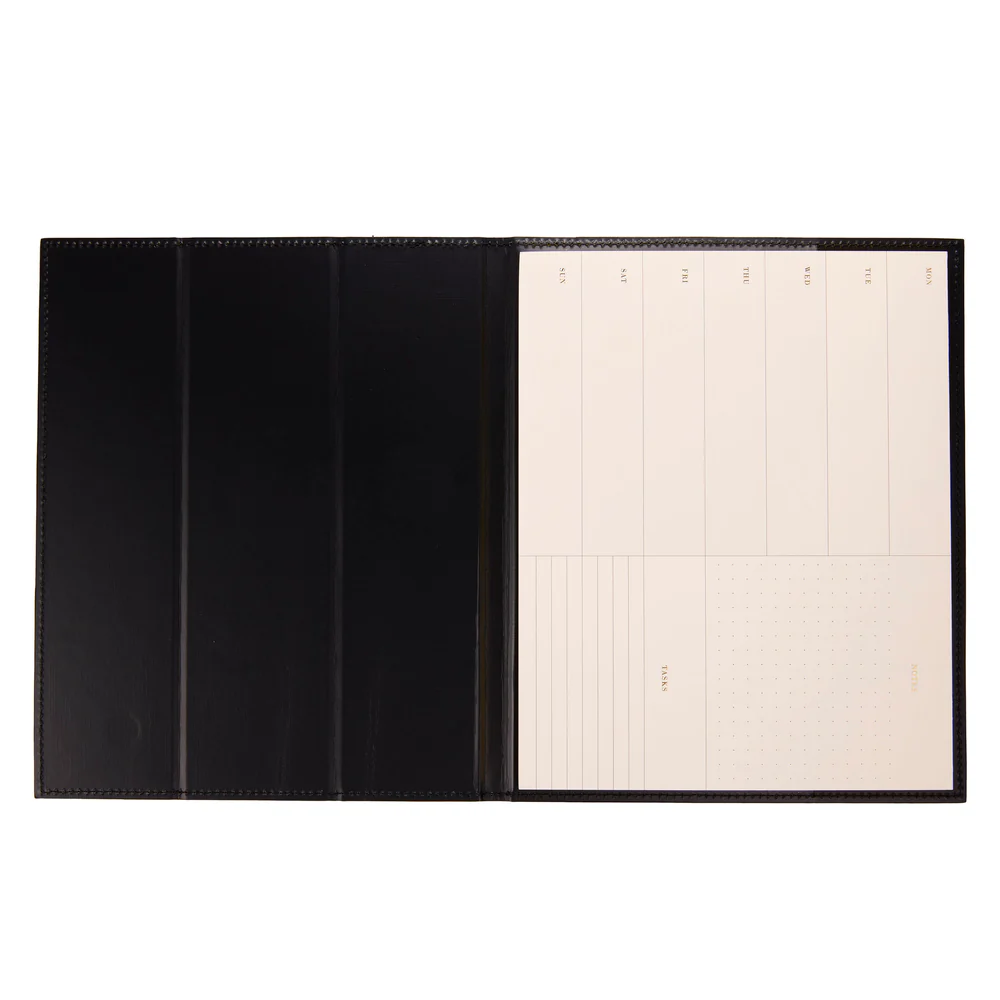 Work + Life Black Onyx - Standing Notepad Folio - Weekly Overview Notepad - 52 Sheets - Image 6