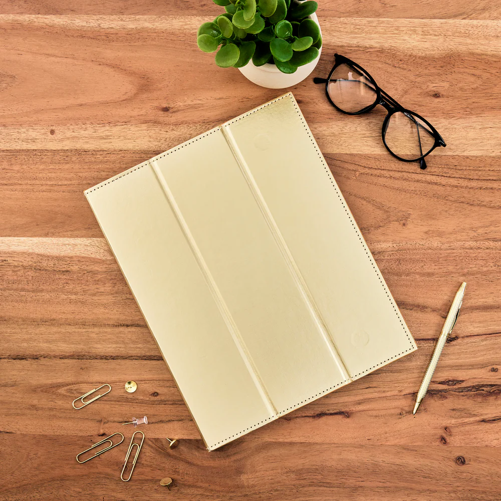 Work + Life Golden - Standing Notepad Folio - Weekly Overview Notepad - 52 Sheets - Image 4