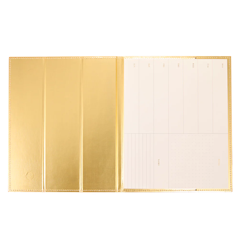 Work + Life Golden - Standing Notepad Folio - Weekly Overview Notepad - 52 Sheets - Image 5