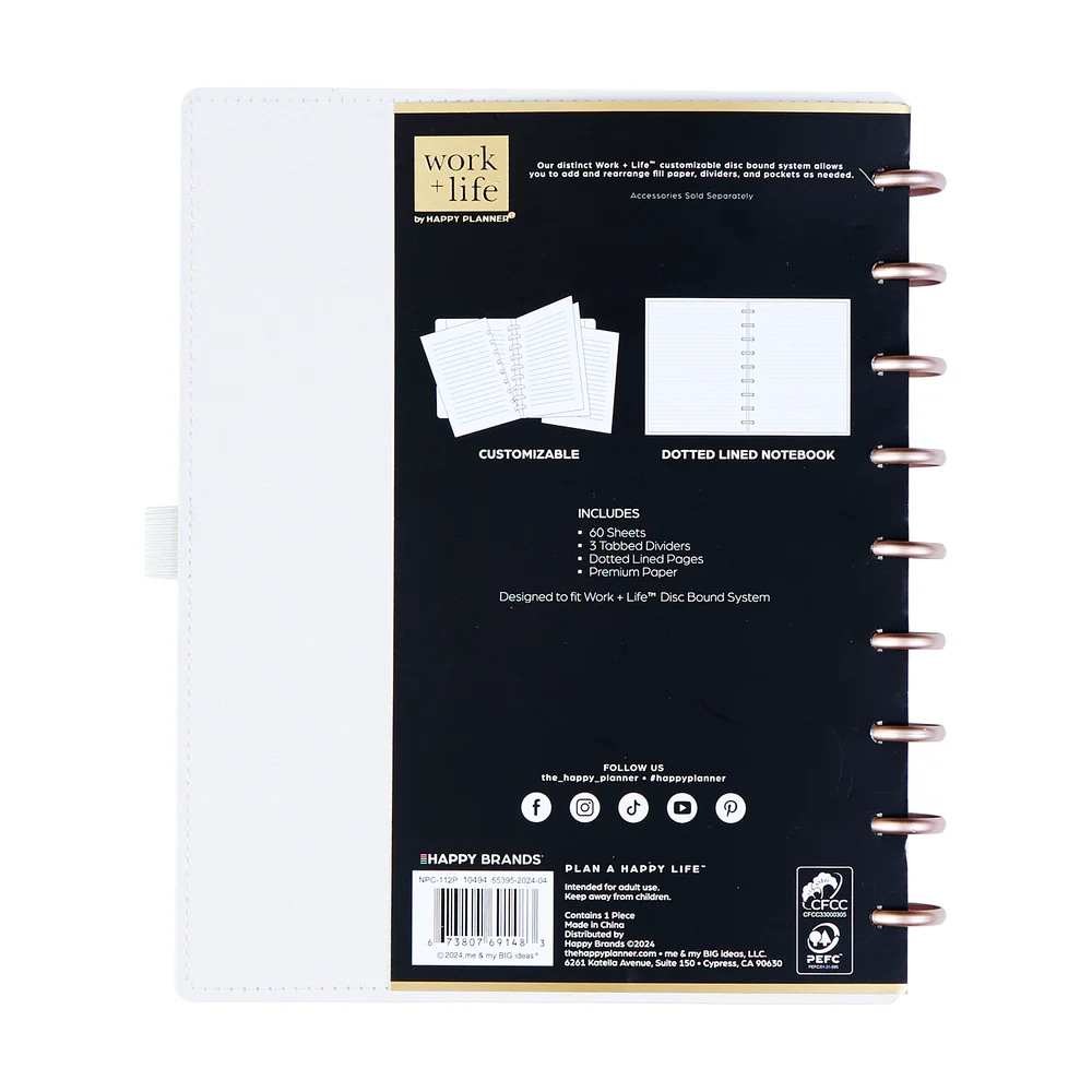 Work + Life Ivory - Dotted Lined Deluxe Classic Notebook - 60 Sheets - Image 11