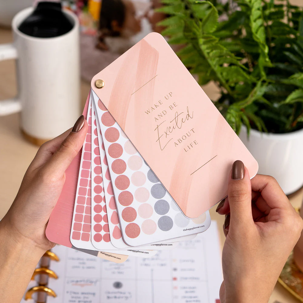 Work + Life Minimalist Fan Sticker Book - 16 Sheets - Blush - Image 3