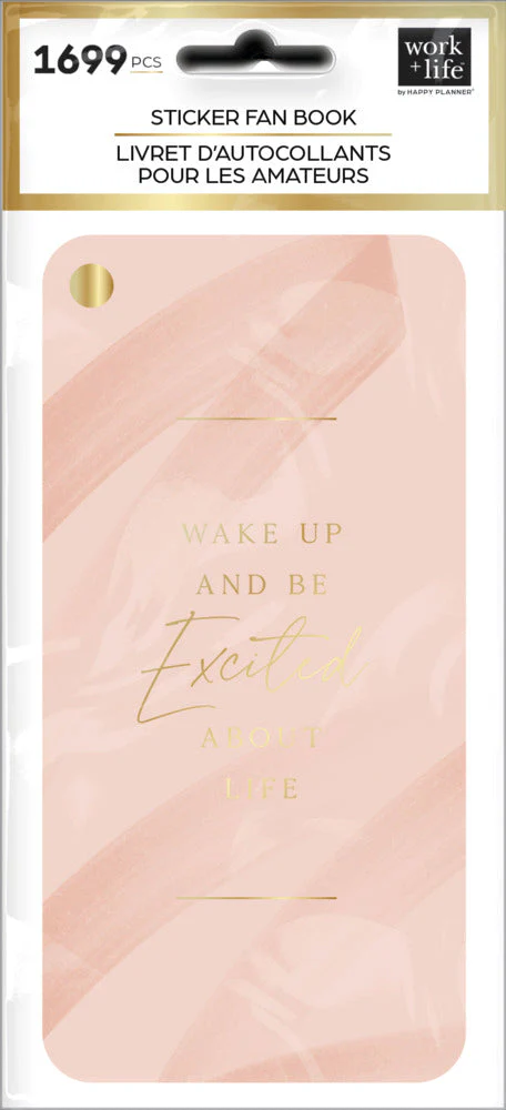 Work + Life Minimalist Fan Sticker Book - 16 Sheets - Blush - Image 7