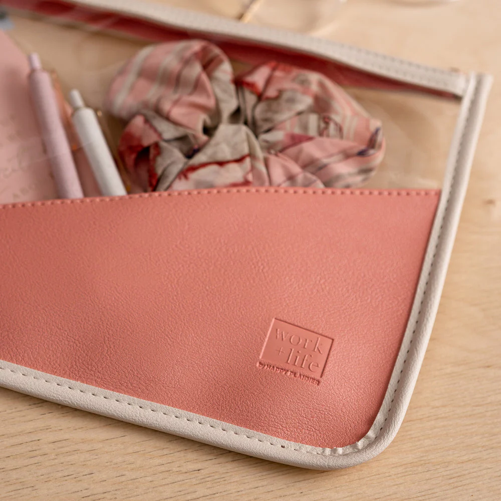 Work + Life Minimalist Pen Pouch - Pink - Image 3