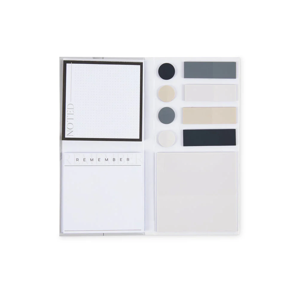 Work + Life Minimalist Sticky Notes & Flag Labels - Neutral - Image 2