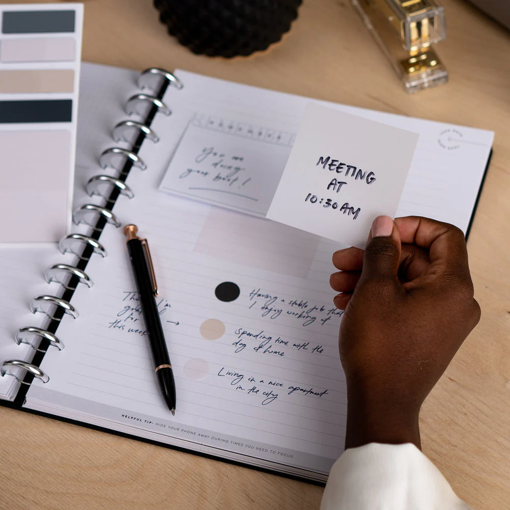 Work + Life Minimalist Sticky Notes & Flag Labels - Neutral - Image 3
