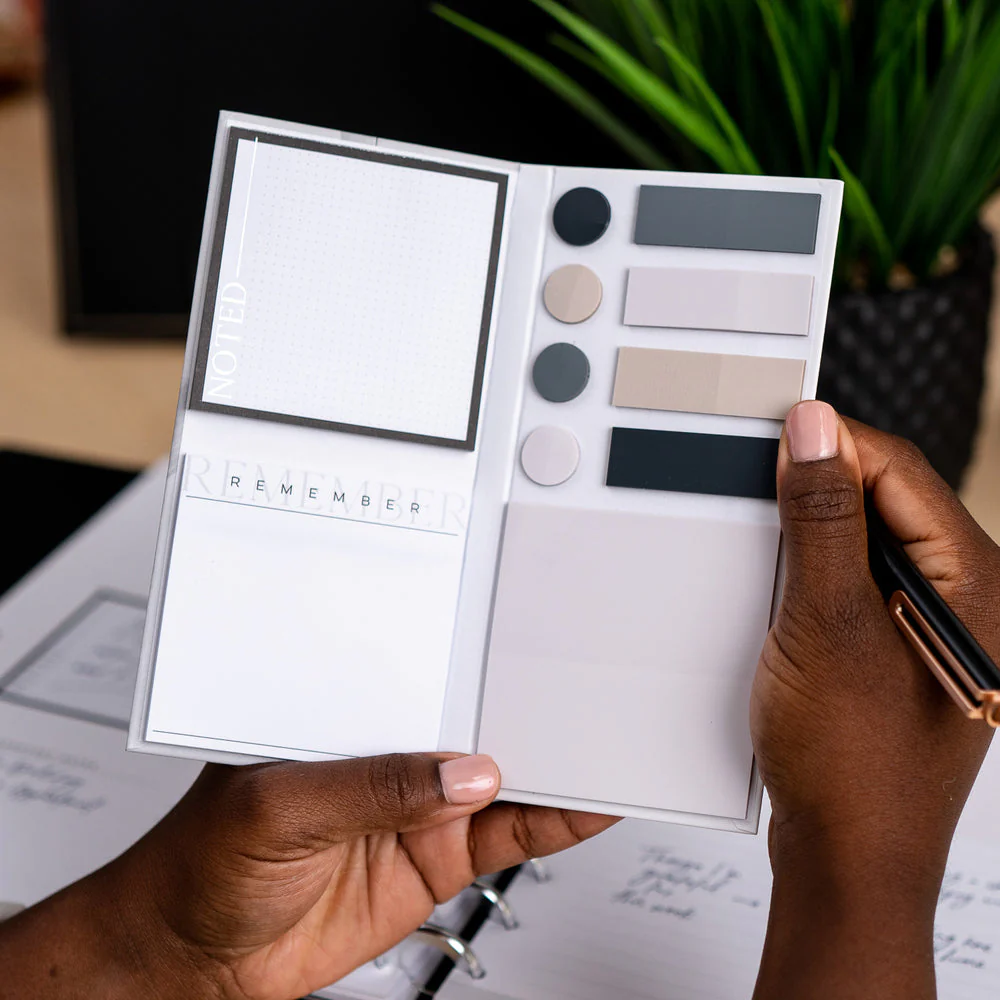Work + Life Minimalist Sticky Notes & Flag Labels - Neutral - Image 4