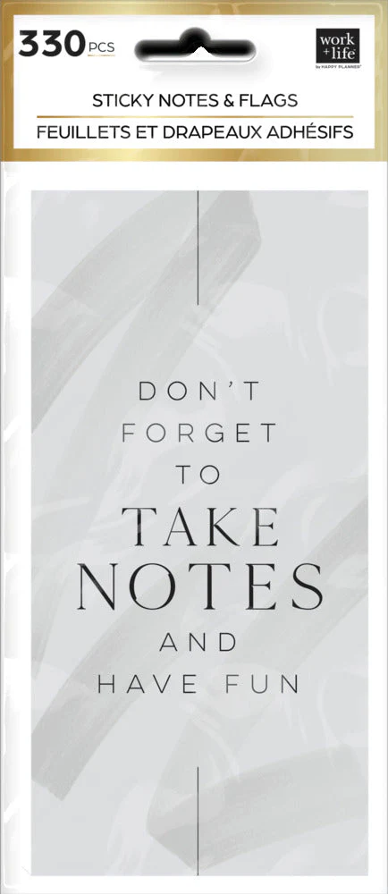 Work + Life Minimalist Sticky Notes & Flag Labels - Neutral - Image 6