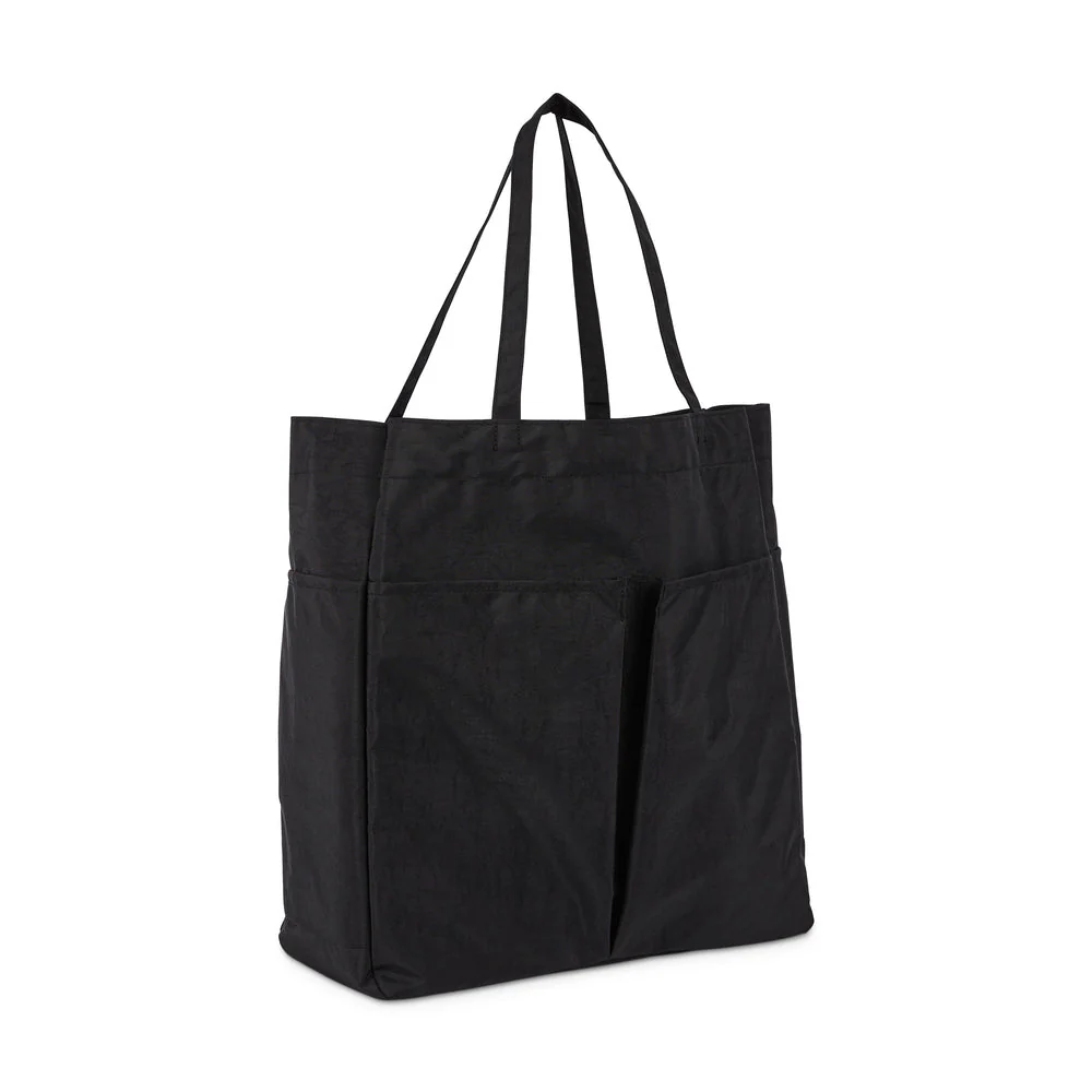 Work + Life Minimalist Nylon Tote Bag - Black - Image 5