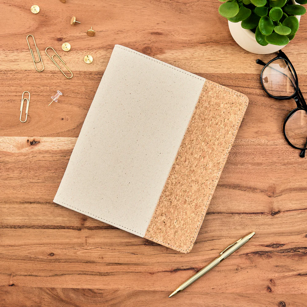Work + Life Natural - Linen + Cork Notepad Folder - Weekly Overview - 52 Sheets - Image 3