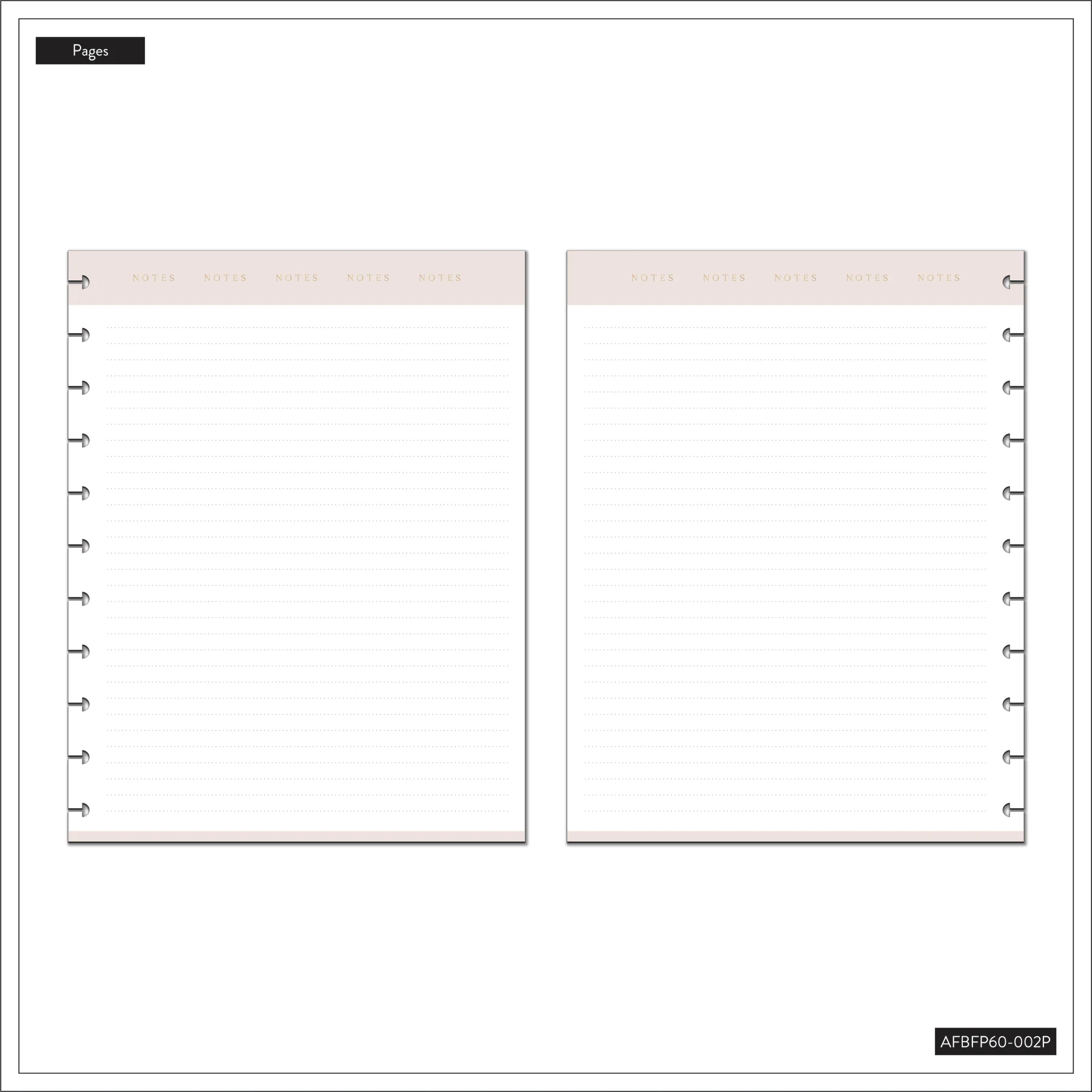 Work + Life Neutral Modernist Big Filler Paper - Dot Lined Paper - 60 Sheets - Image 5
