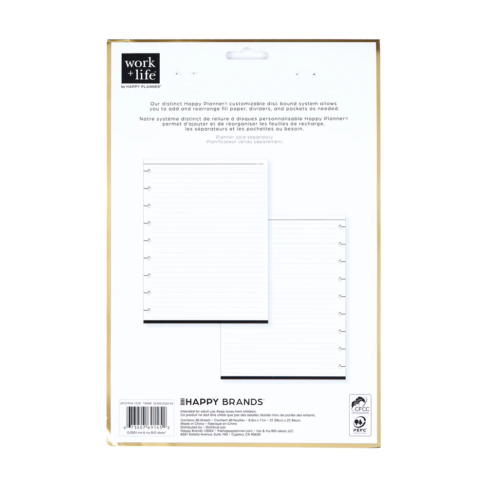 Work + Life Onyx - Dotted Lined Classic Filler Paper - 40 Sheets - Image 5