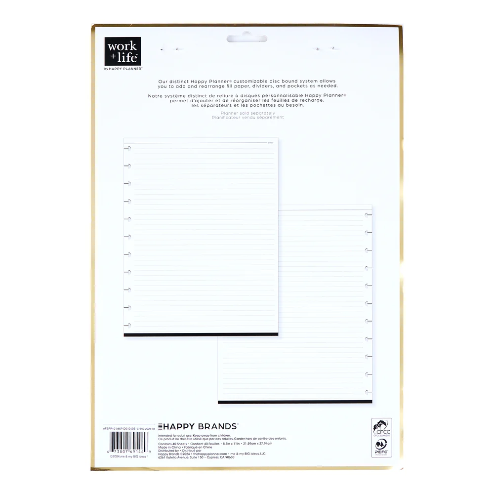 Work + Life Onyx - Dotted Lined Big Filler Paper - 40 Sheets - Image 5
